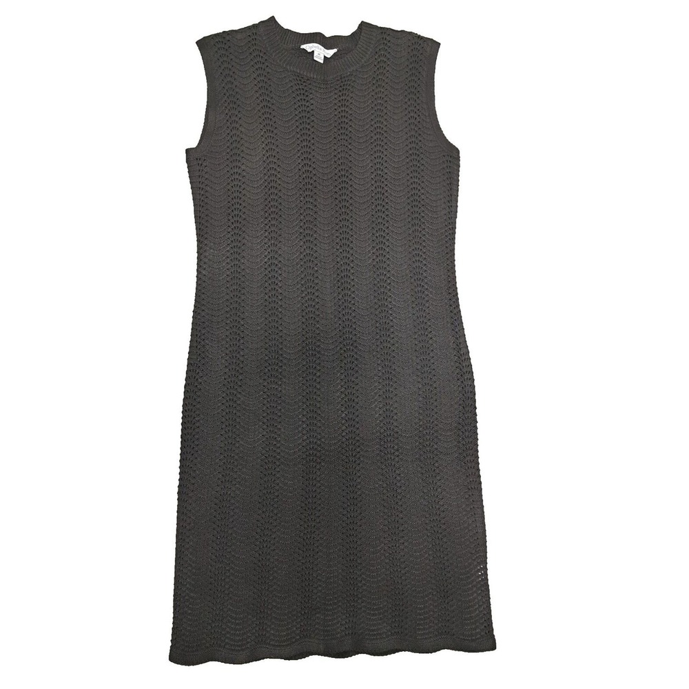 New Ophelia Knit Dress Womens Sz Medium Midi Crochet Form Fitting Coverup Classy